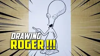 How to Draw ROGER !!! | American Dad! | Cartoon Sketch for Kids