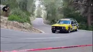 Fiat 131 derrapando en subida coll de sa creu
