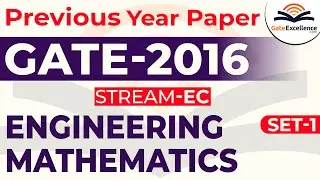 Engineering mathematics - Question & Solutions - Year 2016 (Set -01) | GATE | GateExcellence