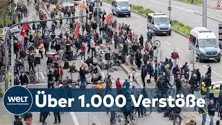 QUERDENKEN: Hunderte Anzeigen nach Demos gegen Corona-Ma&szlig;nahmen in Stuttgart
