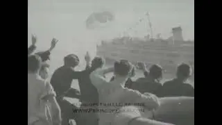 ww2 RMS queen mary horn footage