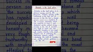 Honesty is the best policy essay in english #shorts #viral #ytshorts