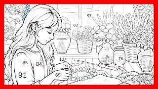 Floral Craft Art Zen Color by Number #coloringbook #weekend