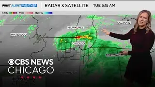 Rainy morning on Tuesday in Chicago