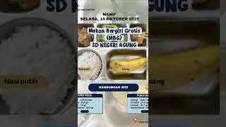 Program Makan Bergizi Gratis (MBG) hari ke 2 di SD Negeri Agung