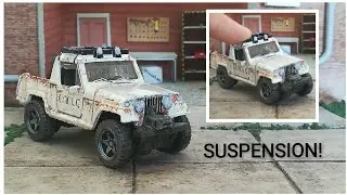 Hot Wheels custom - rusty old Jeep with suspension