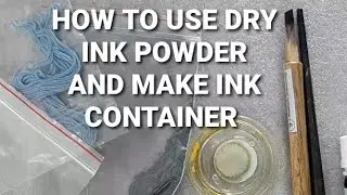 How to use Dry ink powder to Prepare Calligraphy Ink Container #calligraphy #ink