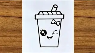 Cute drink drawing step by step || Easy drawing for kids step by step ||Mastana Crating