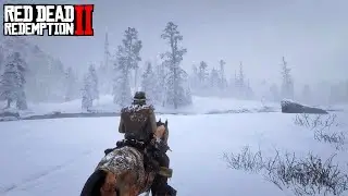 Blizzard in Colter! - Red Dead Redemption 2 (Blizzard, Snow, Abandoned Town Ambience)