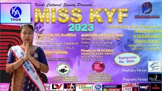 Miss Kyf 2023 | Announcement by Miss Kyf Winner 2022 | karbi youth Festival | Karbi Anglong times