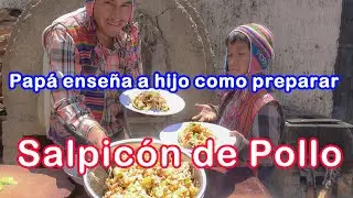 Aquiles enseña Paso A Paso cocinar Salpicón de Pollo a Aquilito