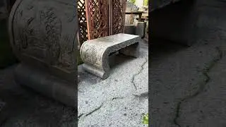Vintage Stone Garden Bench at Design MIX 🌸 #gardendecor #outdoorfurniture #bench #vintage