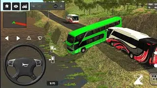 INSANE Bus Simulator Crash 😱 | Two Buses Stuck on Mountain Road!