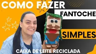 FANTOCHE SIMPLES DE CAIXA DE LEITE | BARATO FAÇA VOCÊ EM CASA!