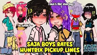 SAJA BOYS rates HUNTRIX Pickup Lines! || KPOP Demon Hunters || SKIT || Part 2/2 || Ships || Gacha