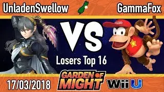 Garden of Might: UnladenSwellow (Corrin) Vs. GammaFox (Diddy) - L. Top 16 Smash 4