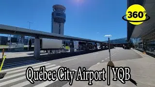 360° Video | We walk inside Quebec City Airport YQB until the cops stop us...