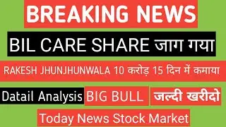 breaking news | rakesh jhunjhunwala | Bil Care Share | Rakesh Jhunjhunwala 10 करोड़ 15 दिन में कमाया