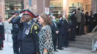 Ceremony held for Toronto Police Chief Mark Saunders as he retires from force