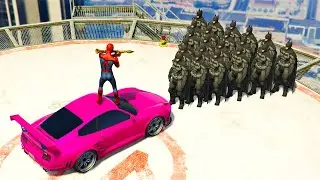GTA 5 Water Ragdolls Spiderman vs Batman vs Joker Jumps/Fails (Euphoria Physics Funny Moments)