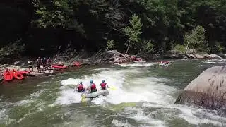 Ohiopyle Whitewater Rafting From Above(Drone!) Youghigheny River