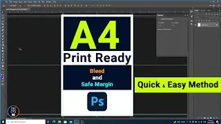 A4 Print Ready with Bleed and Safe Margin In Photoshop Easy Method