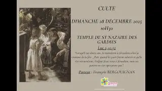 culte 28 decembre 2025 St Nazaire Des Gardies