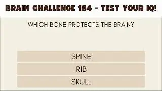 Brain Challenge 184 - Test Your IQ!