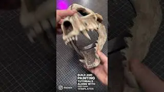 Маска собачьего черепа с подвижной челюстью в процессе разработки #косплей #маскачереп #шорты #пе...