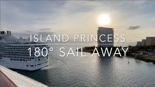 Island Princess Sail Away from Puerto Vallarta | 180&deg; Turn in Port