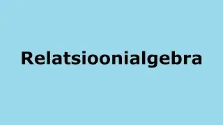 Relatsioonialgebra