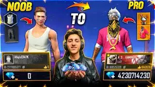 Free Fire Noob Account To *Pro* Challenge 😍| Buying 20,000 Diamonds In 8 Minutes- Garena Free Fire