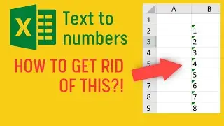 Excel - Change text to numbers | How to convert data types | Tech Thursday #1