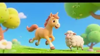 Das Pony rennt mit dem Schaf 🐴🐑 | Lustiges Tierlied f&uuml;r Kinder