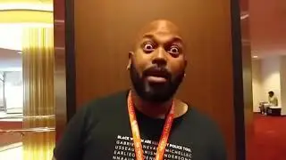 Houston Activist Ashton P  Woods explains protest against Stacy Evans at Netroots Nation 2017