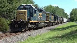 Chasing a Huge WPCA-11 with four SD40 2's - CSX 8319 Leading on 7/21/25