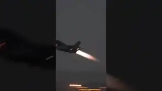 F-16 takeoff action at night