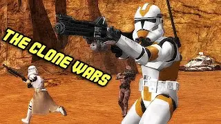 Star Wars: Battlefront II (2005, Clone Wars Extended Mod) - Clone Troopers vs CIS Battle Droids!