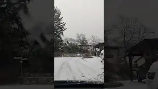 Driving on the first day of Snow 🌨️ #germany