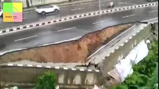 A Portion of NH-415 Collapses after Heavy Rainfall : Arunachal Pradesh