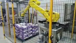 PACKAGING LINE FOR OPEN MOUTH BAGS/LIGNE D ENSACHAGE COMPLETE POUR DES SACS GUEULE OUVERTE