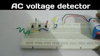 Homemade non contact voltage tester using BC547, Simple AC detector