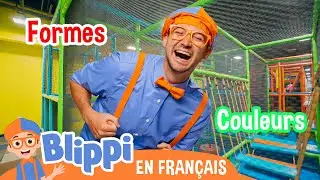 Blippi visite une salle de jeu pour enfants Funtastic Playtorium🔴🟨🔶