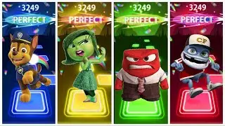 PAW Patrol - Chase 🆚 Inside Out 2 - Disgust 🆚 Anger 🆚 Crazy Frog 🎶 Tiles Hop EDM Rush