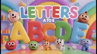 Learn Letters A to E 🔤 | ABC Phonics Song for Kids | Alphabet Learning