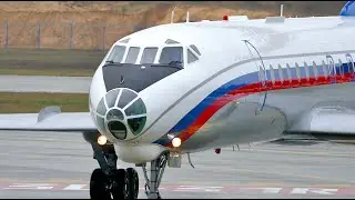 Ту-134 выскочил из тумана. Самолёт, летающий в любую погоду.