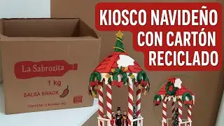 🎄 Недорогой рождественский киоск своими руками из картона #ремесла #РождествоСделай ...