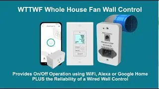 WTTWF Whole House Fan Wall Control w/ WiFi and Voice Control
