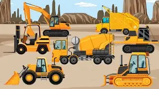 Learn Construction Vehicles for kids | Trucks and Excavators | Fun & Educational Learning Video