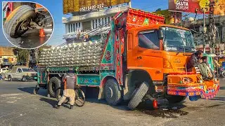 Massive Cement Load Breaks Truck Axle | Roadside Recovery Operation 